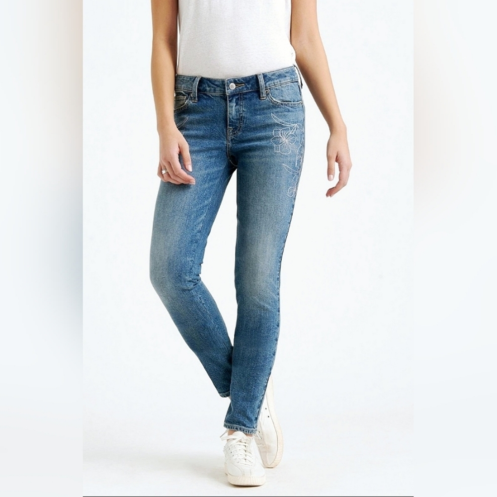 Lucky Brand Lolita Skinny Embellished Embroidered Ankle Length Jeans Size 6/28